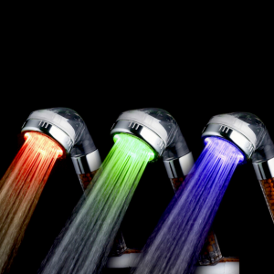 7 Color Flash Changing LED mineral stone Bathroom 2 in 1 shower-head