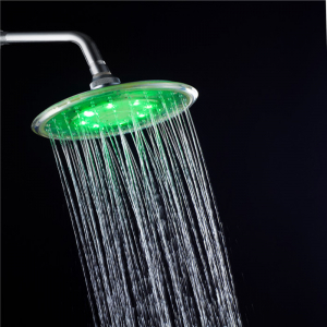 B-52 Top wall mount spray shower head with LED light color changing by temp