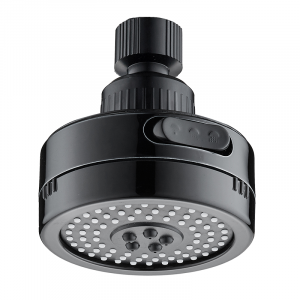 Adjustable Three-Function Shaking Head Silicone Panel High Pressure Water Saving Bathroom Overhead Shower