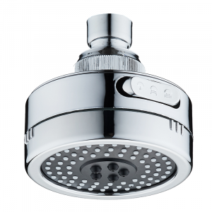 Adjustable Three-Function Shaking Head Silicone Panel High Pressure Water Saving Bathroom Overhead Shower