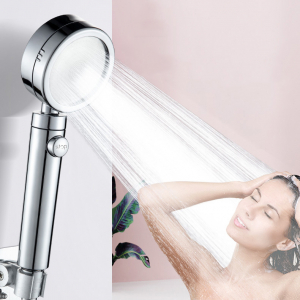 High Pressure Self Cleaning Never Clog with 3 Mode Function with Stop Button Water Saving Shower Head