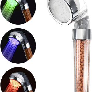 Hydroelectric color change LED constant-temperature rainfall filter shower head