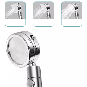 360 degree abs ion filter water high pressure shower head with water stop button